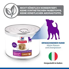 Hill's Science Plan Sensitive Stomach & Skin Small & Mini putėsiai, drėgnas maistas šunims — 4 nuotrauka