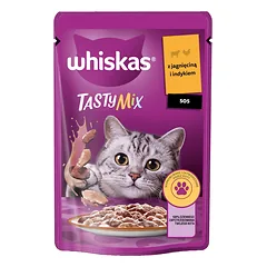 WHISKAS Adult paketėlis 85g drėgnas ėdalas suaugusioms katėms su ėriena ir kalakutiena nuotrauka