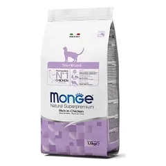 „MONGE NATURAL SUPERPREMIUM“ CAT ADULT STERILISED VISAVERTIS PAŠARAS SUAUGUSIOMS STERILIZUOTOMS KATĖMS SU VIŠTIENA