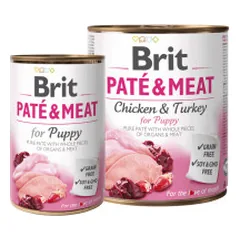 Brit Care Chicken & Turkey Pate & Meat konservai šuniukams