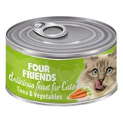 Four Friends Tuna & Vegetables konservai katėms su tunu ir daržovėmis, 85 g