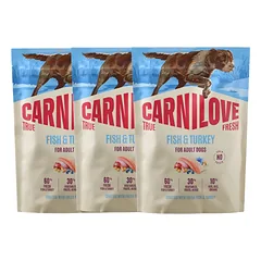 CARNILOVE True Fresh Dog Fish and Turkey Adult 3x1,5 kg sausa maisto šviežia žuvis ir kalakutas suaugusiems šunims