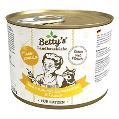 Betty's Landhausküche gryna vištiena, drėgnas maistas katėms, Gryna vištiena 6 x 200g — 3 nuotrauka