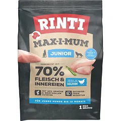 RINTI MAX-I-MUM Junior Chicken su vištiena šuniukams 1 kg