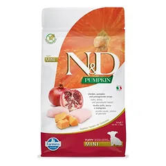N&D Pumpkin sausas maistas mažų veislių šuniukams ir besilaukiančioms arba žindančioms kalėms su vištiena 800g photo