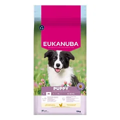 Eukanuba Life Care Medium Puppy sausas maistas vidutinių veislių šuniukams su vištiena, 15 kg