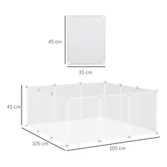 Bėgimo aptvaras 105 × 105 × 45 cm — 3 nuotrauka