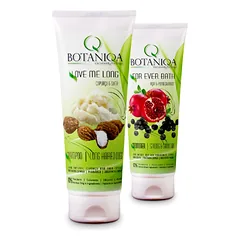 BOTANIQA FOR EVER BATH Açaí ir granatų kondicionierius 250ml + BOTANIQA LOVE ME LONG Cupuaçu ir taukmedžio šampūnas 250ml