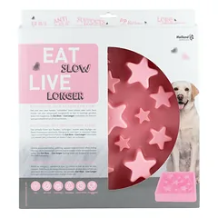 Eat Slow Live Longer Star L - kvadratinis dubuo šunims, kuris lėtina valgymą, žvaigždės, Niebieski / 30cm — 4 nuotrauka