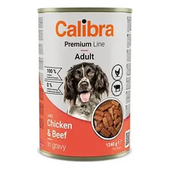 Calibra Dog Can Chicken & Beef drėgnas maistas šunims, 1,24 kg
