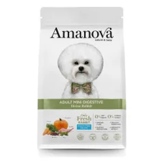 Amanova Adult Mini Digestive sausas pašaras su triušiena ir moliūgais mažų veislių šunims