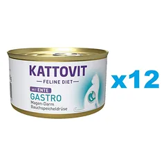 KATTOVIT Feline Diet Gastro Duck antiena 12 x 85 g