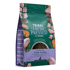 Šalto spaudimo maistas šunims senjorams ir dietiniams poreikiams su kalakutiena – Tribal Fresh Pressed Senior/Light Turkey