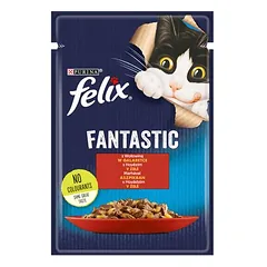 Felix Fantastic maišeliai, drėgnas maistas katėms 26 x 85 g — 2 nuotrauka