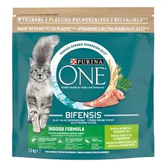 Purina One Indoor Cat suaugusių kačių ėdalas su kalakutiena katėms 1,5kg