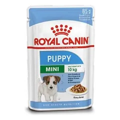 ROYAL CANIN Mini puppy 12x85 g šlapimo maistas šuniukams iki 10 mėnesių, mažų veislių