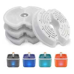 Zoomtopia Lot 4 filtres pour fontaine chat 2,5L coton charbon résine