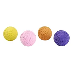 Beeztees Katzenspielzeug Soft Spielball aus Moosgummi - 4 Stück