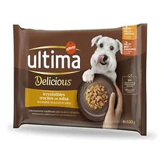 Ultima Delicious Adult Mini juostelės padaže, drėgnas maistas šunims 44 x 100 g