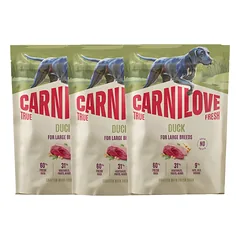 CARNILOVE True Fresh Dog Duck Adult Large Breeds 3x1,5 kg sausa maistas su šviežia antis suaugusiems didelių veislių šunims