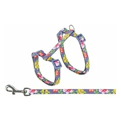 Trixie petnešos katėms su pavadėliu, 27-45 cm/10 mm, 1,20 m, įvairių gėlių raštų — 4 nuotrauka