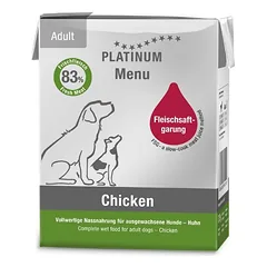 PLATINUM MENU Chicken paštetas šunims su vištiena 375g — 2 nuotrauka