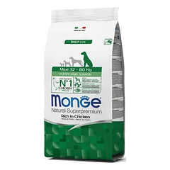 Monge Maxi Puppy & Junior Chicken (vištiena) sausas maistas šunims iki 1metų