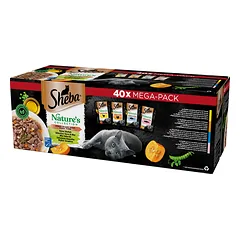 SHEBA Nature's Collection Selection of Flavours in sauce drėgnas visavertis ėdalas suaugusioms katėms 40x85 g