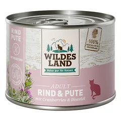 WILDES LAND Beef and turkey konservai katėms su jautiena ir kalakutiena, 400 g