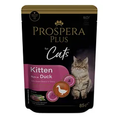 Prospera Plus Pouch Kitten, Duck, Green Beans drėgnas maistas kačiukams su antiena ir žaliomis pupelėmis, 85 g