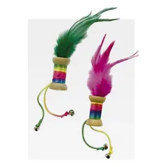 CROCI Rocet žaislas katėms ritė su plunksnom 4.5cm 2vnt