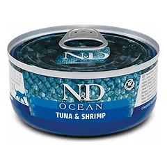 Farmina N&D Cat Ocean Adult su tunu ir krevetėmis, drėgnas maistas katėms 70 g — 2 nuotrauka