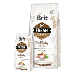 Brit Fresh Fit&Slim sausas maistas šunims su kalakutiena ir žirniais 2.5 kg