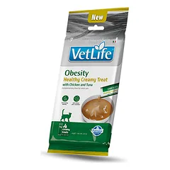 FARMINA VET LIFE CAT OBESITY - CREAMY TREAT with Chicken&Tuna 4x15g (pak15)