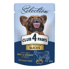 Club 4 Paws Premium Selection konservai su jautiena ir daržovėmis padaže suaugusiems šunims, 85 g parduotuvėje vet1.lt
