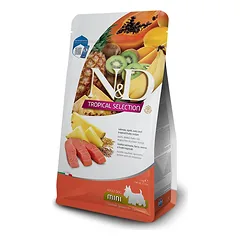 Farmina N&D Tropical Low Grain Adult S Salmon sausas granulės suaugusiems smulkių veislių šunims, su lašišosša, 1.5 kg