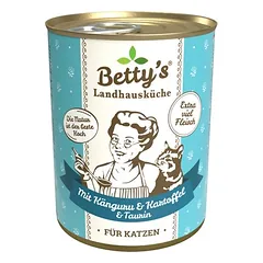 Betty's Landhausküche su kengūros mėsa ir bulvėmis, drėgnas maistas katėms, su kengūra ir bulvėmis 6 x 200g — 2 nuotrauka