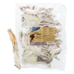 Trixie Ears džiovintos triušių ausys su kailiu šunims, 500 g