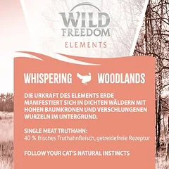 Wild Freedom Adult "Whispering Woodlands" su kalakutiena – begrūdis sausas maistas katėms, 5 - 9,9 kg — 4 nuotrauka