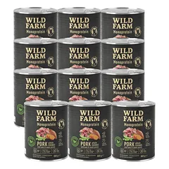 WILD FARM Monoprotein Pork 12x800g hipoalerginis maistas šunims