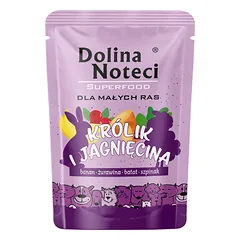 Dolina Noteci Superfood šlapias maistas mažų veislių šunims su triušiena ir ėriena, 100 g