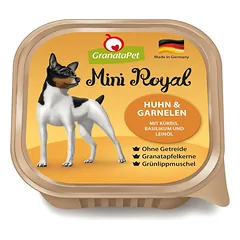 GranataPet Mini Royal Vištiena ir Krevetės - be grūdų šlapias maistas mažų veislių šunims, vištiena ir krevetės, 11x150g — 2 nuotrauka