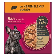 Pilnavertis konservuotas pašaras suaugusiems šunims su kepenėlėmis MY LOVE 100g x 24 — 2 nuotrauka