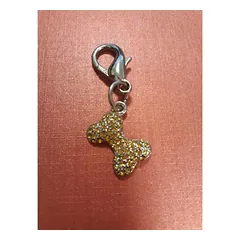 Piekariņš BONE - DARK YELLOW 2x1,6cm CZECH CRYSTAL
