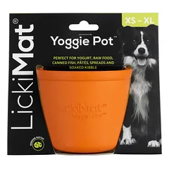 LickiMat Yoggie Pot - laižymo žaislas šunims, puodelis su gumbeliais, Pomarańczowy — 4 nuotrauka
