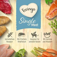Feringa Adult Single Meat su jautiena (Classic Meat jautiena), sausas maistas katėms, < 1,4 kg — 2 nuotrauka