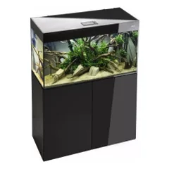 Glossy 100 ST Day&Night akvariumas stačiakampis, juodas, 100x40x60 cm