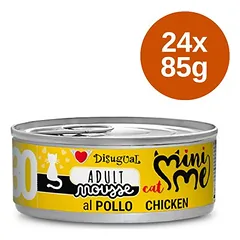 Disugual Mini-Me Cat Mousse drėgnas maistas katėms, ekonominė pakuotė 24 x 85 g