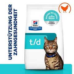 Hill's Prescription Diet t/d Dental Care su vištiena, sausas maistas katėms, 5 - 9,9 kg — 3 nuotrauka