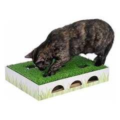 TIAKI žaislas katėms Medžioklės dėžė su žolės kilimėliu, L 40 x B 28 x H 7 cm — 5 nuotrauka